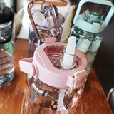 Hjemix | Stor Plastkopp Bærbar Vannflaske