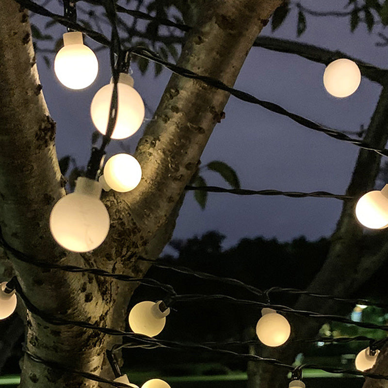 Hjemix | Moderne Art Deco vanntett Solar-PVC-Gummi-akryl-snor-bees-ball-kristall-ball-fall-LED lys utendørs for hagen