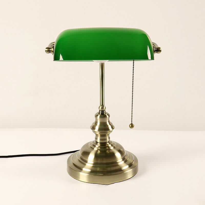 Hjemix | Retro Fargerik Glass Metallbase 1-Lys Zip Bordlampe