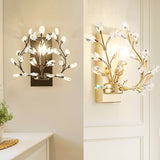 Hjemix | Luminis Vegglampe | Luksus Krystall Design | Blad Motif | 1-Lyskilde & Moderne