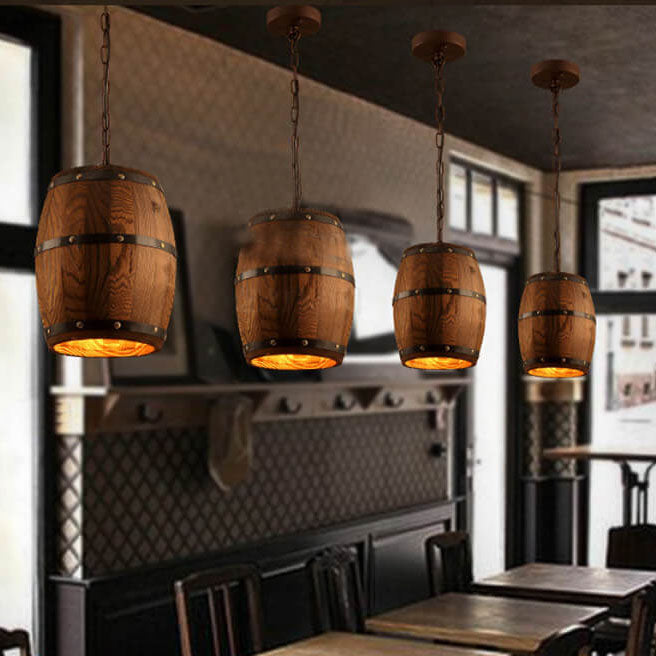Hjemix | BarrelGlow Vintage Pendellampe | Trevinfat Design | 1-pære | Rustikk Belysning