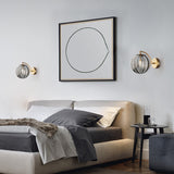 Hjemix | Moderne Skandinavisk Rund Ball Jern Glass 1-Lys Vegglampe for Stue