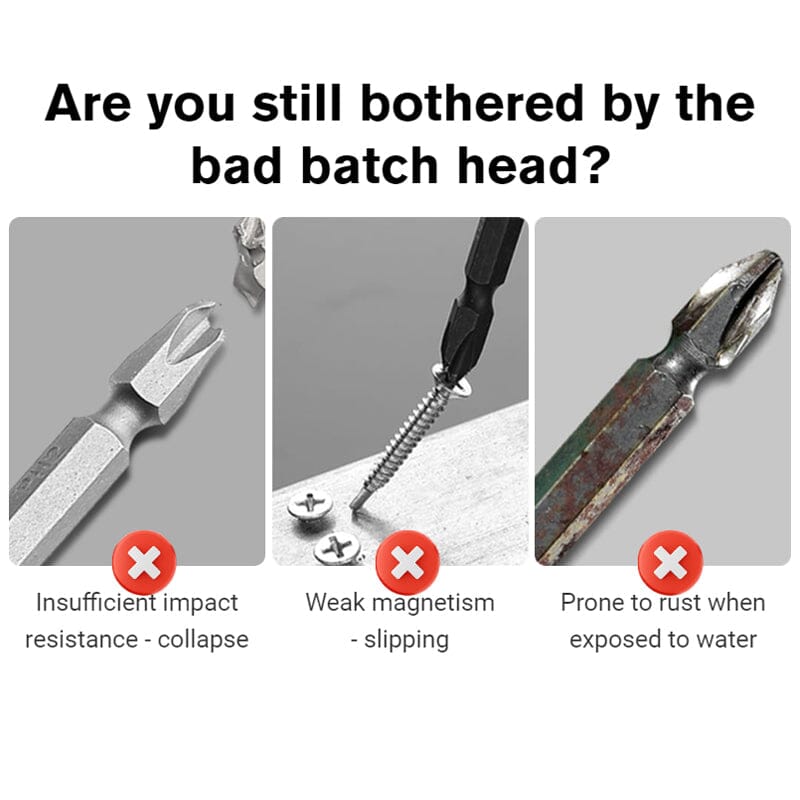 Hjemix | D1 Anti-glid og støtsikre biter med Phillips skrutrekkerbiter