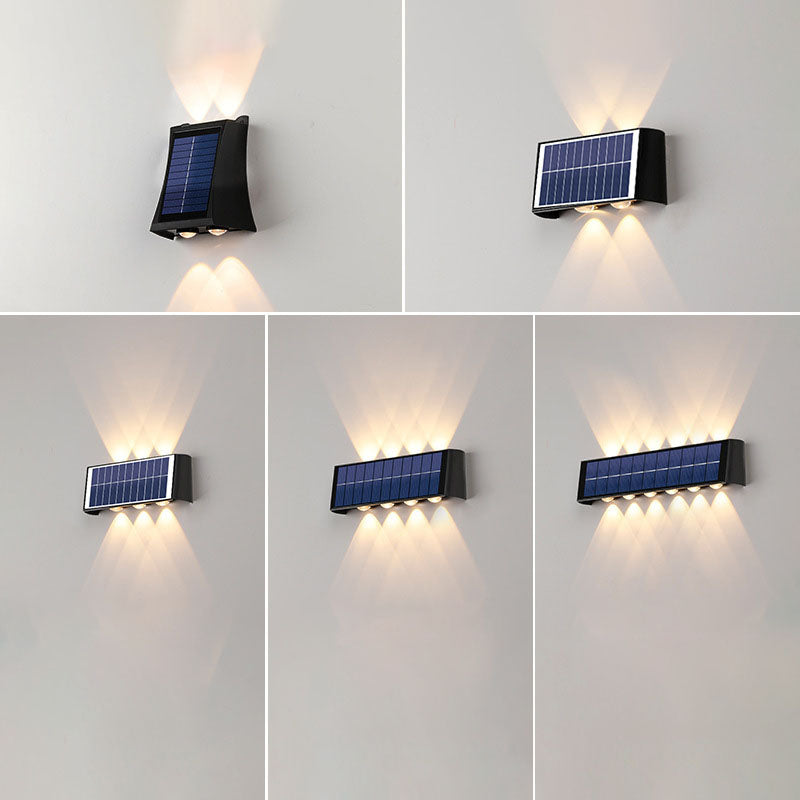 Hjemix | Moderne Enkelhet Sol Vannavstøtende Rektangulær ABS PMMA LED Vegglampe For Utendørs Patio
