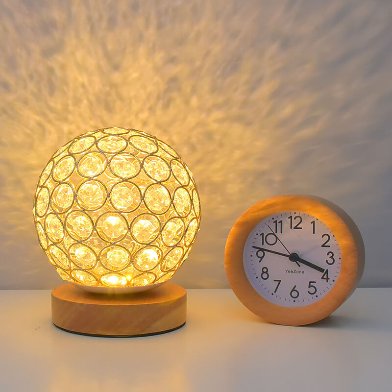 Hjemix | Moderne Minimalistisk Rund USB Oppladbar LED Nattlampe Bordlampe