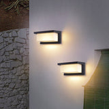 Hjemix | Moderne Minimalistisk Solrektangel PC LED Utendørs Vegglampe For Utendørs Patio