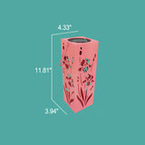 Hjemix | Solar Butterfly Rose Pattern Hollow Column LED Utendørs Vanntett Dekorativ Lampe