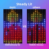 Hjemix | Fargebølger LED Gardin Synkelys