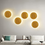 Hjemix | Moderne Minimalistisk Rund Uregelmessig Oval Tre LED Vegglampe for Stue