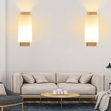 Hjemix | Moderne minimalistisk massiv trefirkantet glass søyle 1-lys vegglampe
