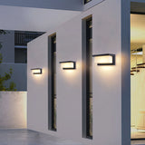 Hjemix | Moderne Minimalistisk Solrektangel PC LED Utendørs Vegglampe For Utendørs Patio