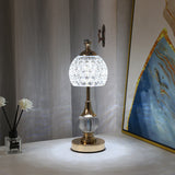 Hjemix | Moderne Kreativ Ananas Metall Akryl USB LED Bordlampe for Soverom
