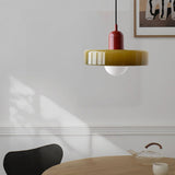 Hjemix | Pendellampe laget av farget glass | Elegant hengelampe i Bauhaus-stil | Designlampe for stue og spisestue