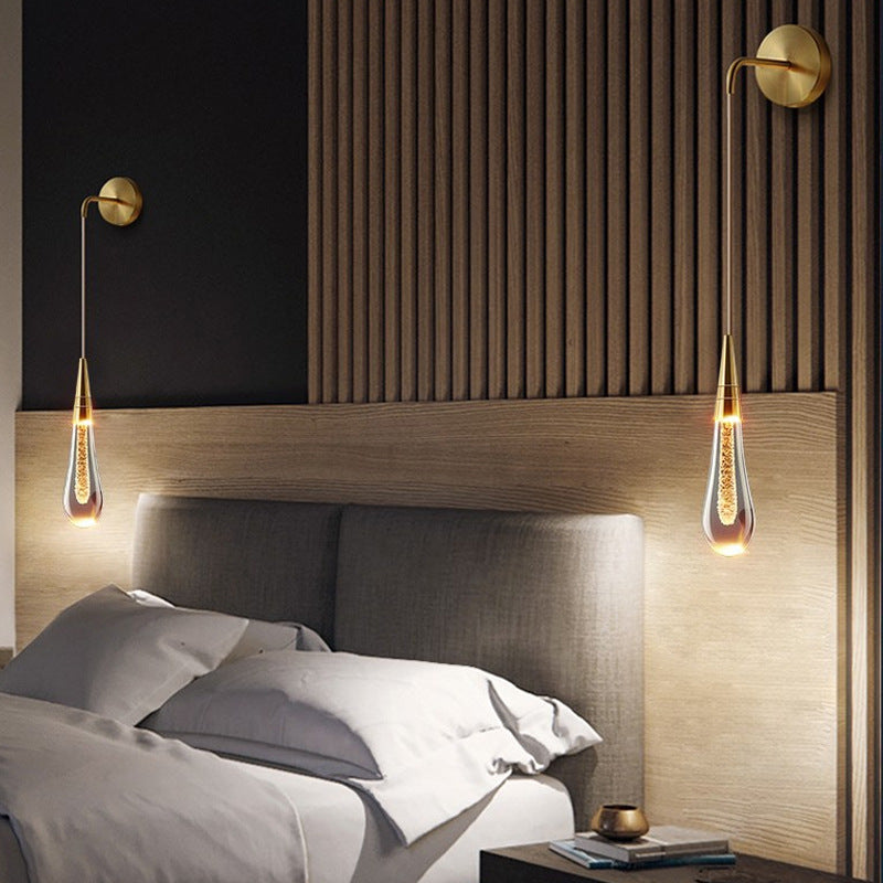 Hjemix | LumeTear Luksus LED Vegglampe | Tåreformet Design | Dimbar | For Soverom & Stue