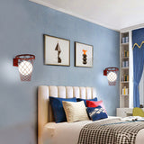 Hjemix | Slamora Barn Vegglampe | Basketballkurv Design | Glass & Metall | Art Deco Stil | Soveromslampe