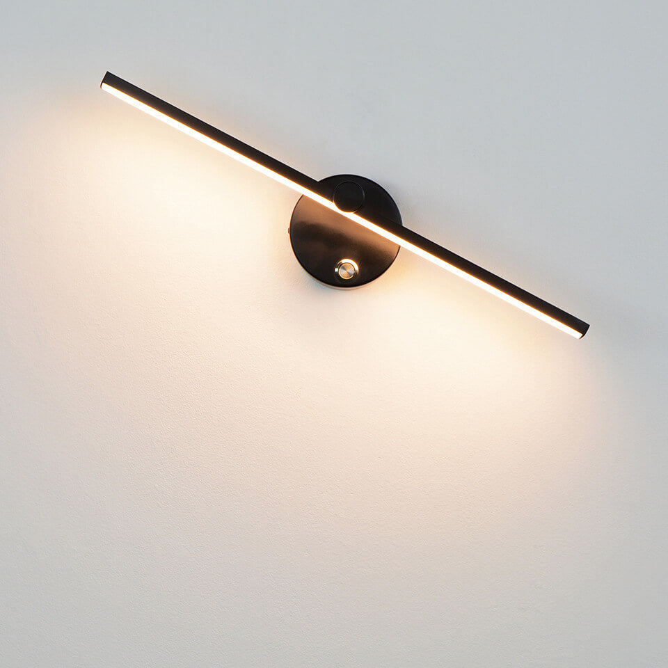 Hjemix | Nordisk Minimalist Aluminium Lang Stangbryter LED Speil Vegglampe