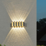 Hjemix | Moderne Lys Luksus Gyldent Aluminium Utendørs Vanntett Terrasse LED Vegglampe