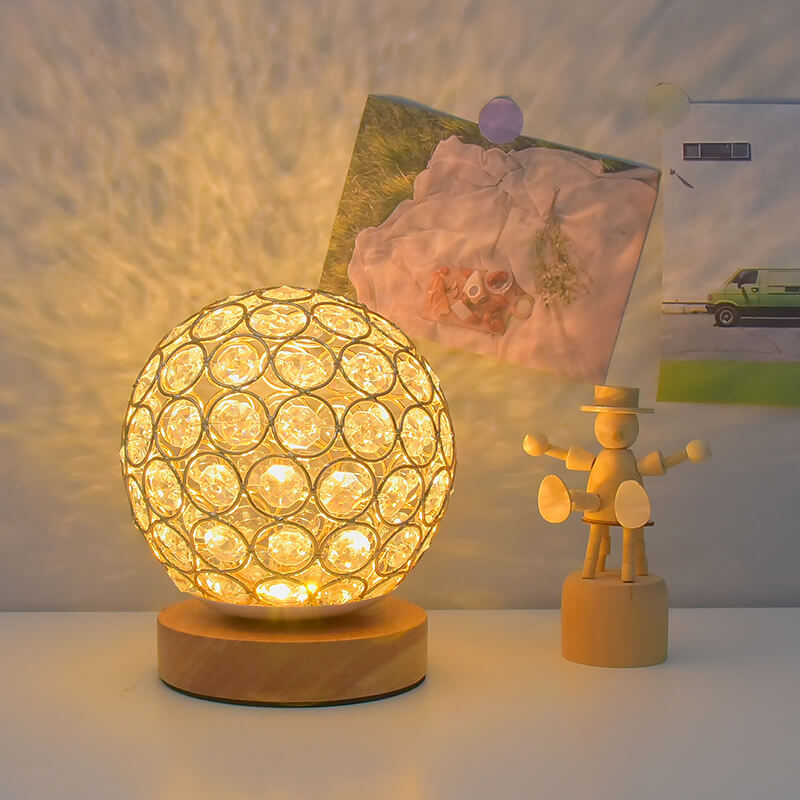 Hjemix | Moderne Minimalistisk Rund USB Oppladbar LED Nattlampe Bordlampe