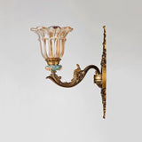 Hjemix | FlorisLuxe Europeisk Vegglampe | Blomst Desig | 1-2 Flammer | Høykvalitets Harpiks & Glass | Eleganse for Stue & Gang