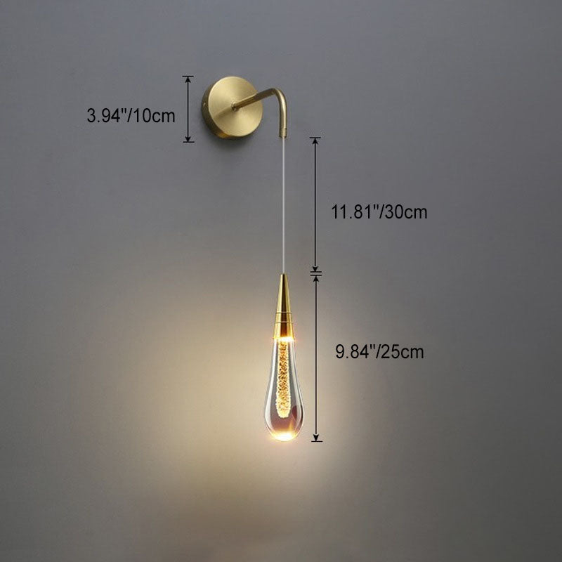 Hjemix | LumeTear Luksus LED Vegglampe | Tåreformet Design | Dimbar | For Soverom & Stue