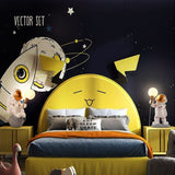 Hjemix | Moderne Kreativ Tegneserie Astronaut Harpiks ABS 1-Lyskilde Vegglampe for Soverom