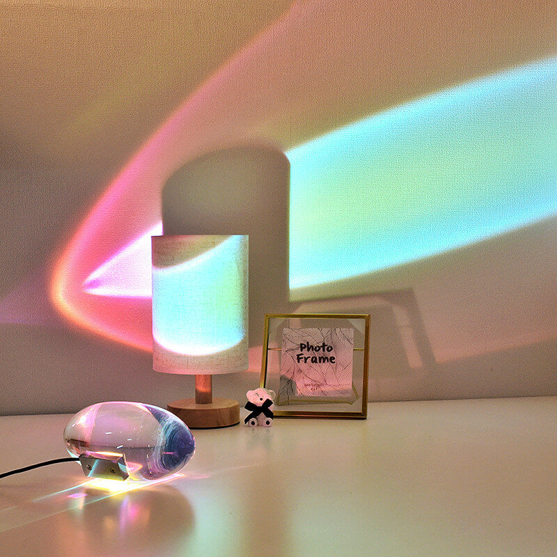Hjemix | Kreativ Krystallprojeksjon Engel Øyne LED Bordlampe