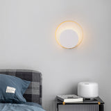 Hjemix | Moderne Minimalistisk Jern Sirkel Ring 1-Lyskilde Vegglampe For Soverom
