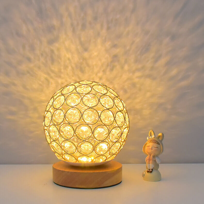 Hjemix | Moderne Minimalistisk Rund USB Oppladbar LED Nattlampe Bordlampe