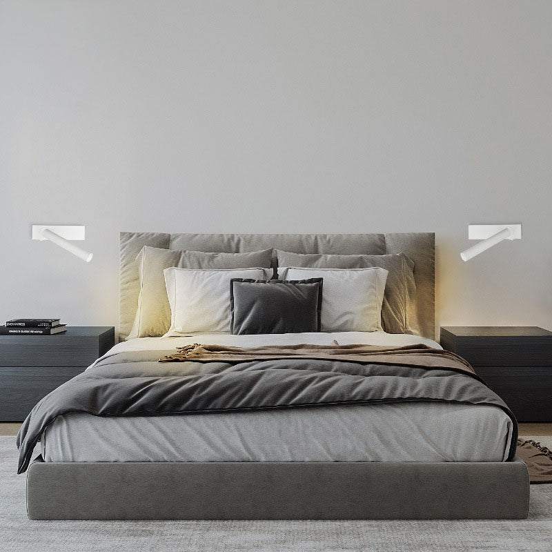 Hjemix | LumeFocus Rek rektangulær LED Vegglampe | Justerbar Vinkel | Minimalistisk Design | Leselampe | Varmt Lys