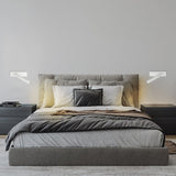 Hjemix | LumeFocus Rek rektangulær LED Vegglampe | Justerbar Vinkel | Minimalistisk Design | Leselampe | Varmt Lys