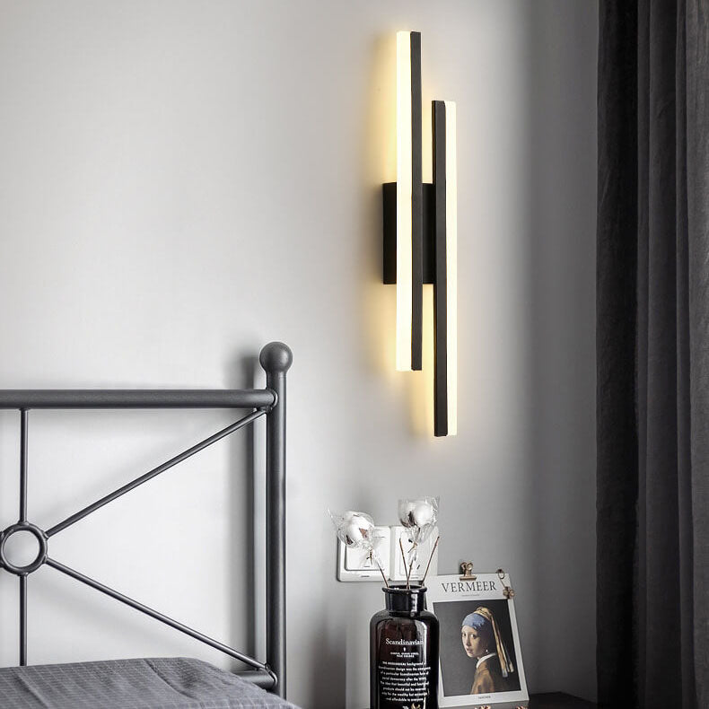 Hjemix | LuxLine Moderne LED Vegglampe | Minimalistisk Design | Jern & Akryl | Dimmbar Lys
