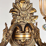 Hjemix | FlorisLuxe Europeisk Vegglampe | Blomst Desig | 1-2 Flammer | Høykvalitets Harpiks & Glass | Eleganse for Stue & Gang