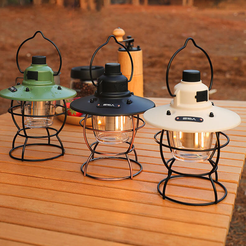 Hjemix | Utendørs Vintage Camping Lys Hest Lys Oppladbart Bærbart Camping Lys