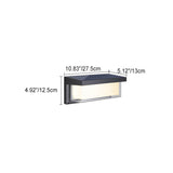 Hjemix | Moderne Minimalistisk Solrektangel PC LED Utendørs Vegglampe For Utendørs Patio