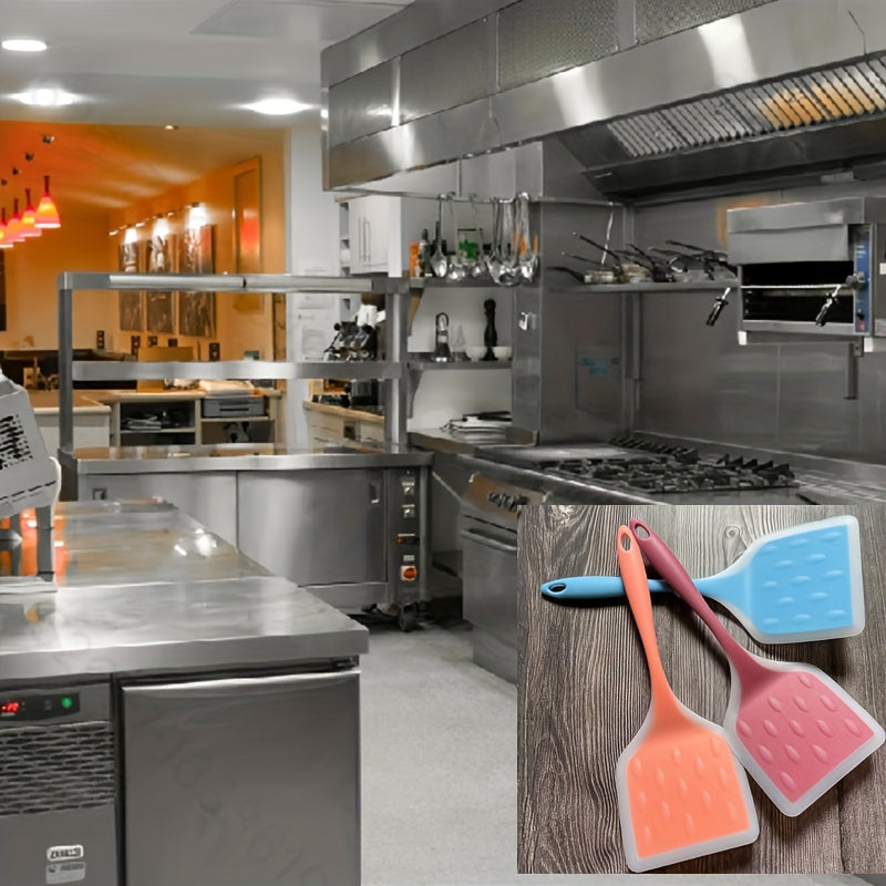 Hjemix | Ekstra Stort Silikon Spatel Sett – Non-stick, Varmebestandig & Ergonomisk for Enkel Løsning av Mat, Perfekt for Matlaging & Baking