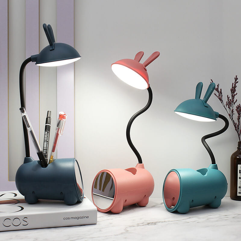 Hjemix | Kreativ LED Touch Lampe med Pennholder | USB Lading Funksjon | Skrivebord lampe | Barnerom Dekor