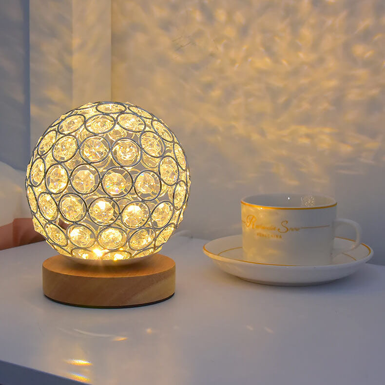 Hjemix | Moderne Minimalistisk Rund USB Oppladbar LED Nattlampe Bordlampe