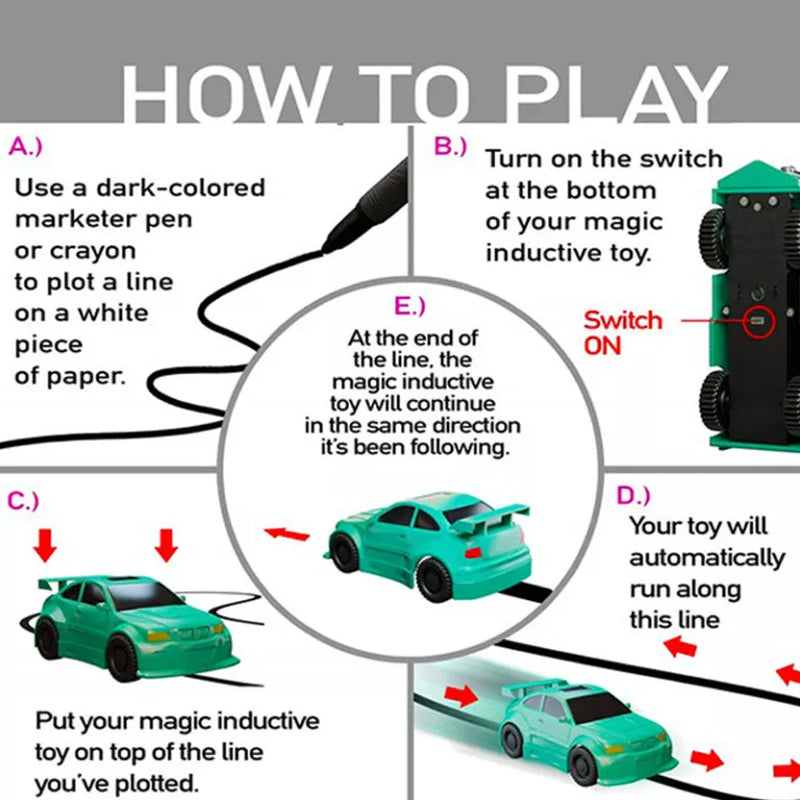 Hjemix | Follow-The-Line Inductive Bil