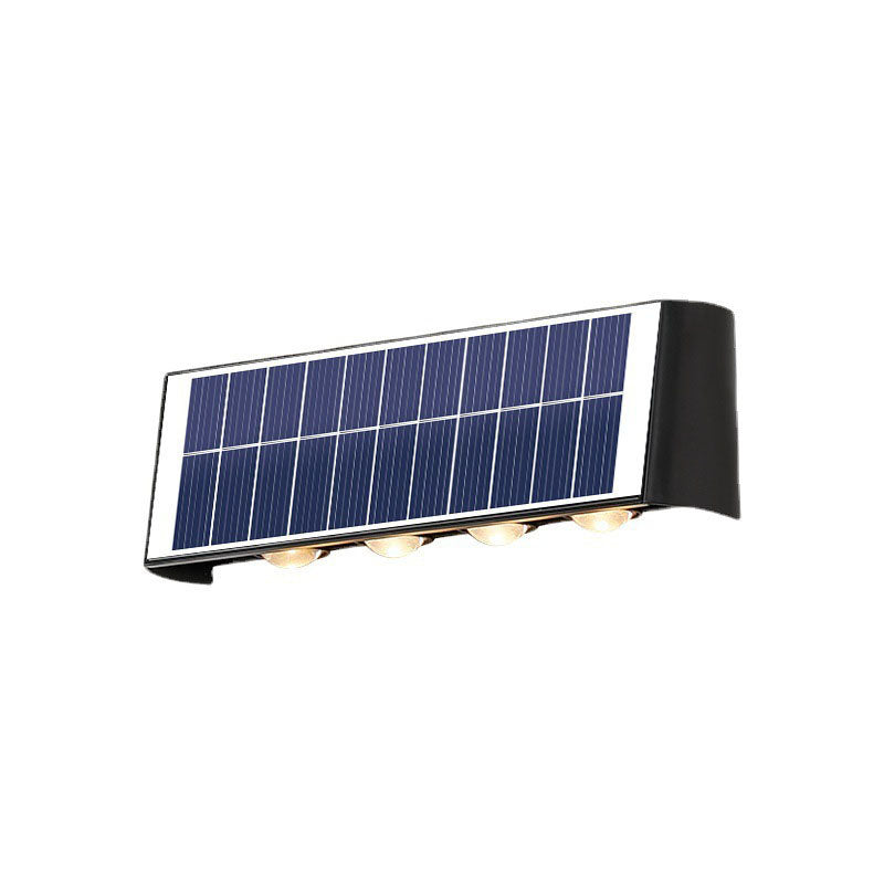 Hjemix | Moderne Enkelhet Sol Vannavstøtende Rektangulær ABS PMMA LED Vegglampe For Utendørs Patio