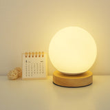 Hjemix | Moderne Minimalistisk Rund USB Oppladbar LED Nattlampe Bordlampe