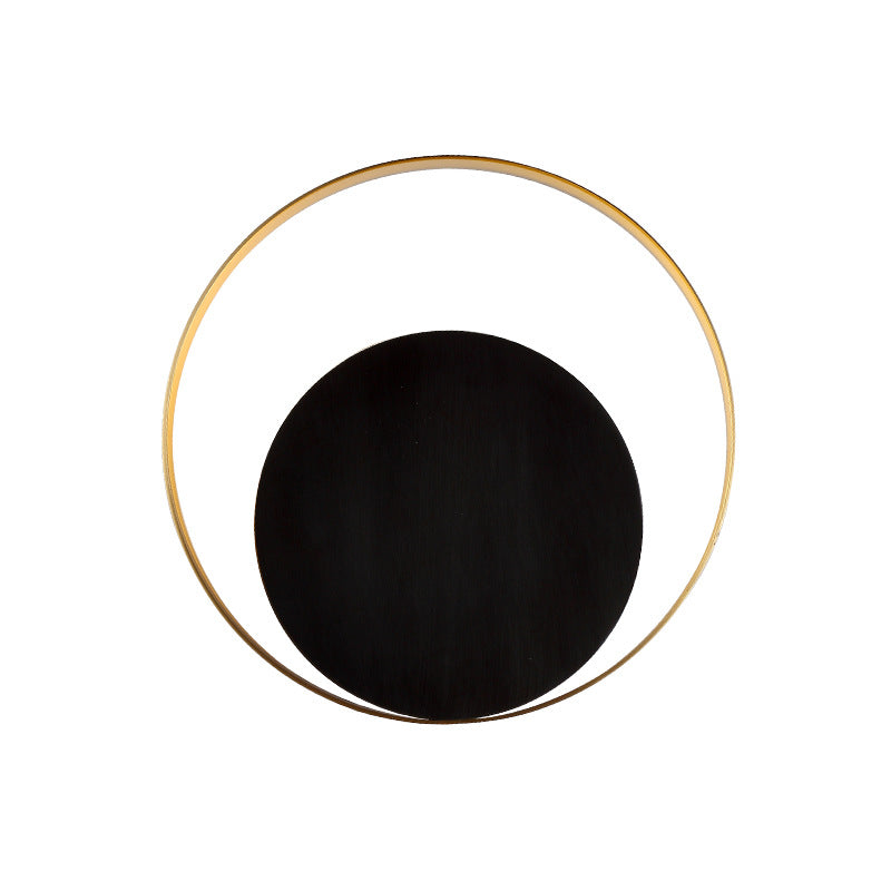 Hjemix | Moderne Minimalistisk Jern Sirkel Ring 1-Lyskilde Vegglampe For Soverom
