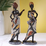 Hjemix | Afrikansk kvinnelig musiker skulptur