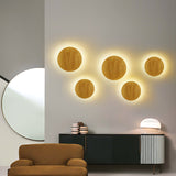 Hjemix | Moderne Minimalistisk Rund Uregelmessig Oval Tre LED Vegglampe for Stue