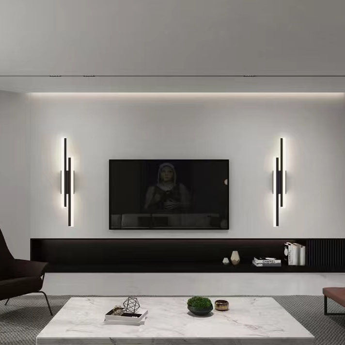Hjemix | LuxLine Moderne LED Vegglampe | Minimalistisk Design | Jern & Akryl | Dimmbar Lys