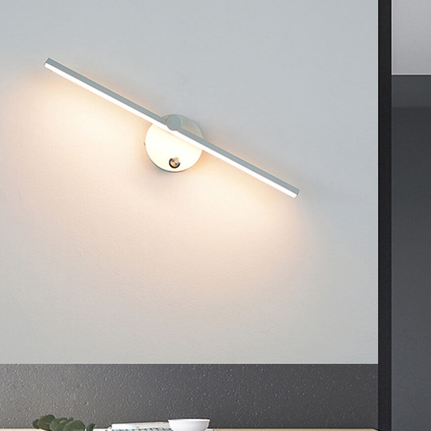 Hjemix | Nordisk Minimalist Aluminium Lang Stangbryter LED Speil Vegglampe
