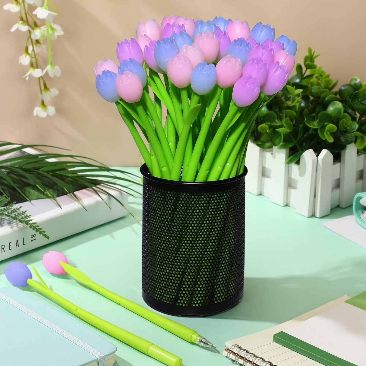 Hjemix | Fargeforandrende tulipan kulepenner (sett med 6)