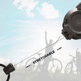 Hjemix | Utendørs automatisk uttrekkbar wire Luya taktisk nøkkelring med tyverisikring