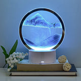 Hjemix | Kreativ Rund Timeglass Quicksand 3D LED Nattlampe Bordlampe