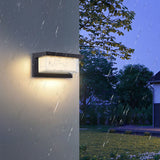 Hjemix | Moderne Minimalistisk Solrektangel PC LED Utendørs Vegglampe For Utendørs Patio