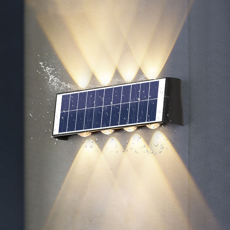 Hjemix | Moderne Enkelhet Sol Vannavstøtende Rektangulær ABS PMMA LED Vegglampe For Utendørs Patio